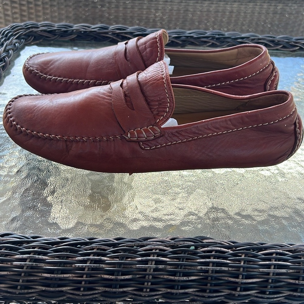 Robert Zur Sven Men’s Leather Penny Loafers Driving Moccasins Brown Size 11.5M - Picture 3 of 12